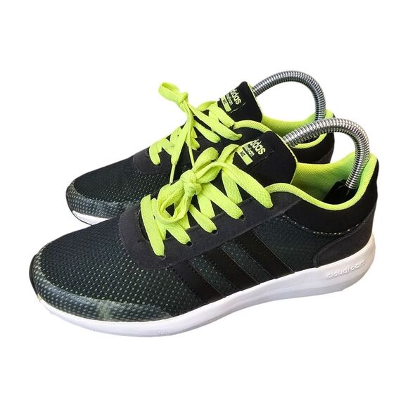 Adidas Big Kids 4Y Neo Cloudfoam Race K Lime Green Sneakers AW4043 - Picture 4 of 16